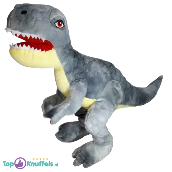 Noodlottig plein benzine Dinosaurus T-Rex Pluche Knuffel (Grijs) 30 cm kopen? Topknuffels.nl