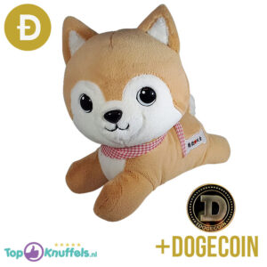 Doge Shiba Pluche Knuffel Hond 25 cm + Dogecoin Munt!