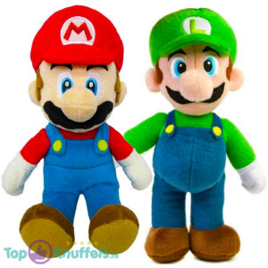 Super Mario Bros Pluche Knuffel Set: Mario + Luigi 28 cm