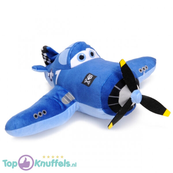 Disney Planes Pluche Knuffel Skipper Riley (Blauw) 30 cm