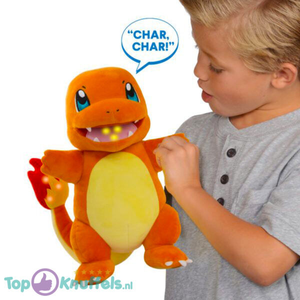 Pokémon Flame Action Charmander Interactieve Pluche Knuffel met Licht en Geluid!