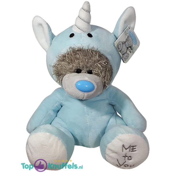 Me to You Pluche Knuffel Beer in Onesie Eenhoorn Blauw 28 cm