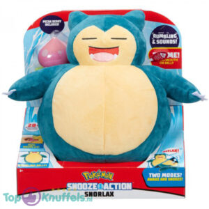 Pokemon Pluche Knuffel Interactief Speelgoed Snooze Action Snorlax 32 cm