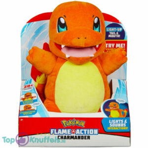 Pokémon Flame Action Charmander Interactieve Pluche Knuffel met Licht en Geluid!