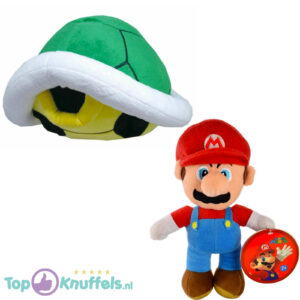 Super Mario Bros Pluche Knuffel Set: Mario + Koopa Schildpad Groen 25 cm