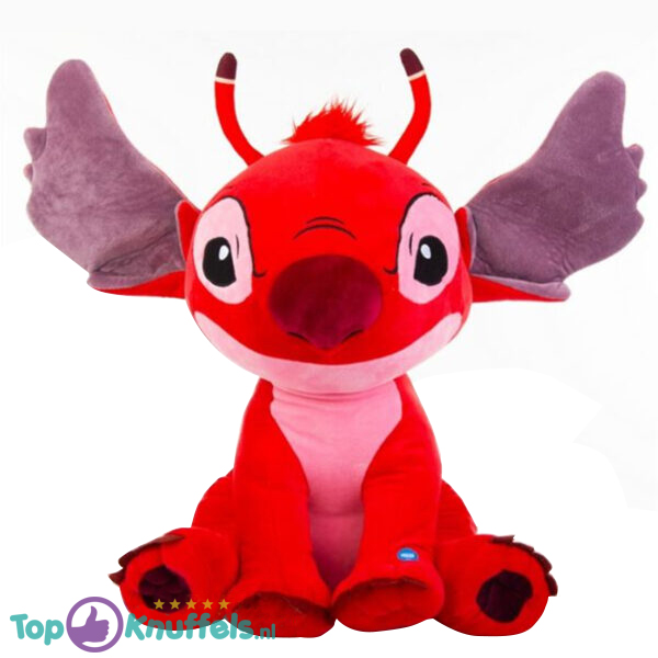Leroy - Disney Lilo & Stitch Pluche Knuffel (Rood) + Geluid 45 cm