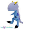 Dino King Pluche Knuffel Ace (Lila) 40 cm