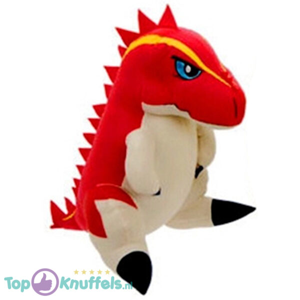 Dino King Pluche Knuffel Terry (Rood) 35 cm