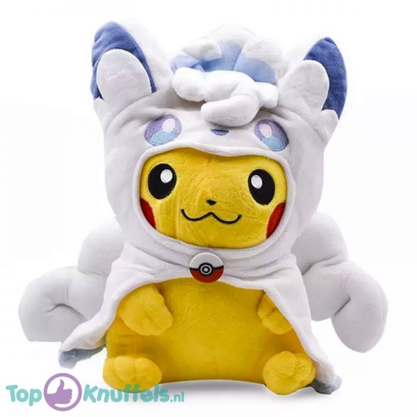 Pokémon Pluche Knuffel Pikachu Alolan Vulpix Cosplay Outfit 34 cm