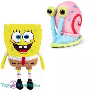 Spongebob Squarepants Pluche Knuffel + Gary de Slak Pluche Knuffel 18 cm
