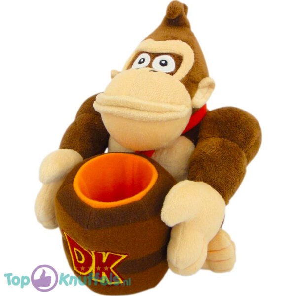 Super Mario Bros - Donkey Kong Barrel Pluche Knuffel 28 cm