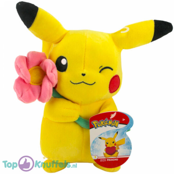 Pokémon Valentijnsdag Limited Edition - Pikachu met Roze Bloem 25 cm