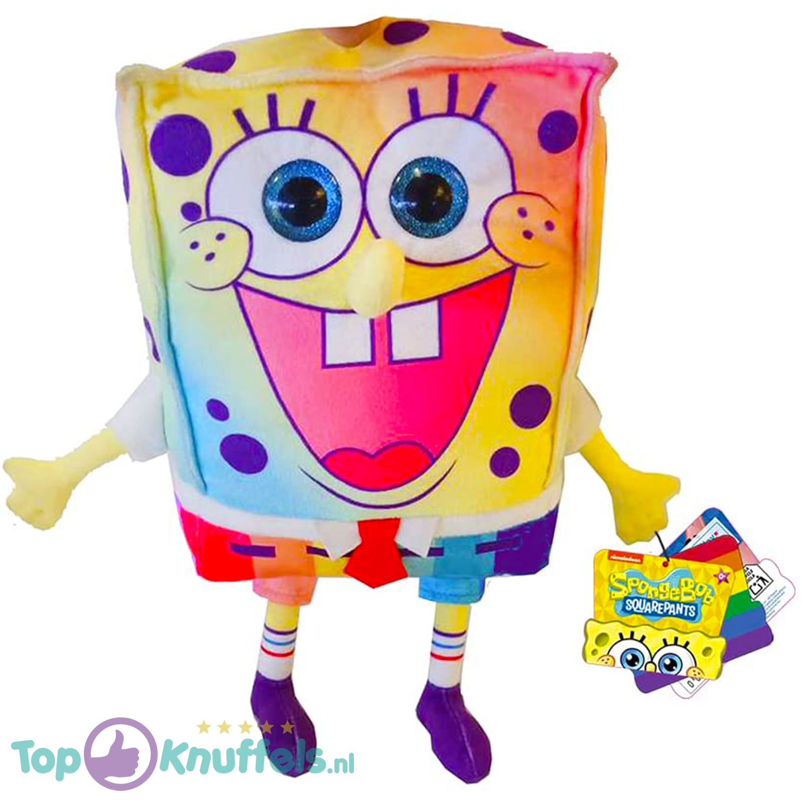 klok rotatie onstabiel Spongebob Squarepants Regenboog Knuffel 30 cm kopen? Topknuffels.nl