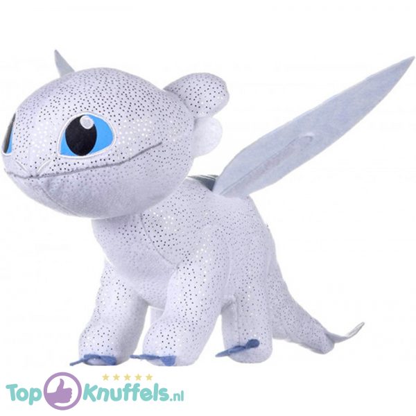 Light Fury Wit - Hoe tem je een Draak / How to train your Dragon Pluche Knuffel 26 cm