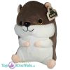 Hamster (Donkerbruin/Wit) Pluche Knuffel 30 cm