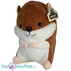 Hamster (Bruin/Wit) Pluche Knuffel 30 cm