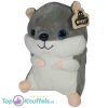 Hamster (Grijs/Wit) Pluche Knuffel 30 cm