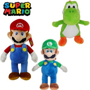 Mario + Luigi + Yoshi Super Mario Bros Pluche Knuffel Set 30 cm