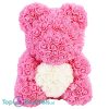 Rozen Beer Roze met Wit Hart 30 cm