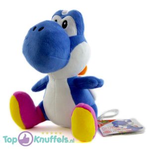 Yoshi Donkerblauw - Super Mario Bros Pluche Knuffel 19 cm