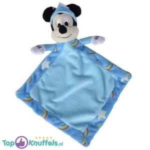 Mickey Mouse Regenboog - Disney Knuffeldoekje Pluche Knuffel 30 cm (Glow In The Dark)