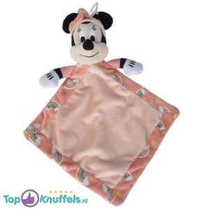 Minnie Mouse Regenboog - Disney Knuffeldoekje Pluche Knuffel 30 cm (Glow In The Dark)