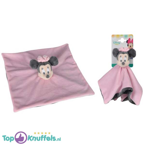 Minnie Mouse (Roze/Grijs) - Disney Baby Knuffeldoekje Pluche Knuffel 30 cm
