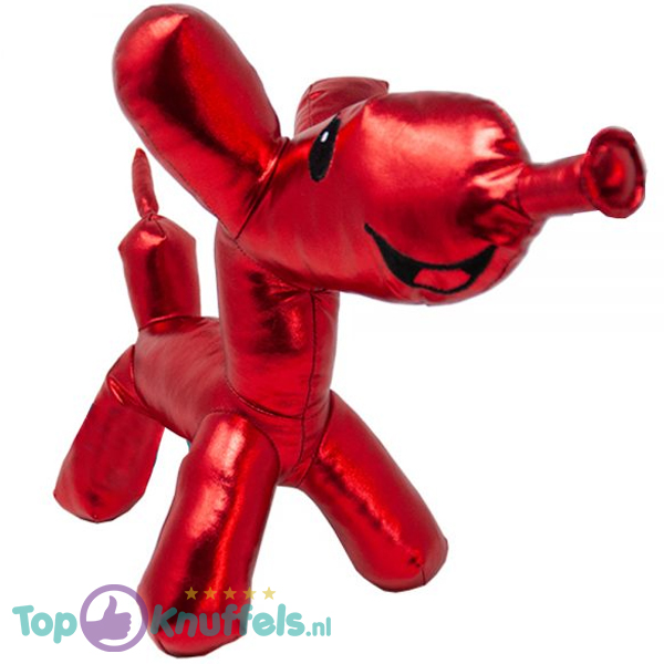 Ballooneez Hond (Rood) Pluche Knuffel 35 cm