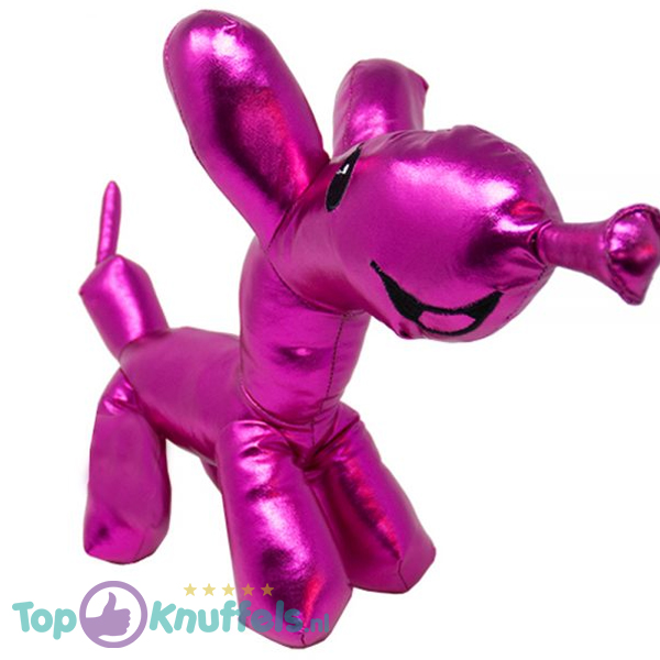 Ballooneez Hond (Paars) Pluche Knuffel 35 cm