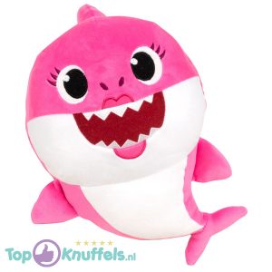 Baby Mama Shark (Roze) Interactieve Pluche Knuffel met Muziek 30 cm