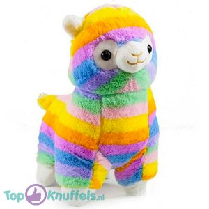 Regenboog Lama Pluche Knuffel 35 cm