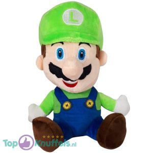 Luigi Zittend - Super Mario Bros Pluche Knuffel 24 cm