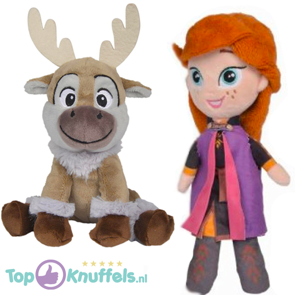 Sven & Anna - Disney Frozen Pluche Knuffel Set 23 cm
