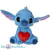 Stitch met Hartje Disney Pluche Knuffel 25 cm