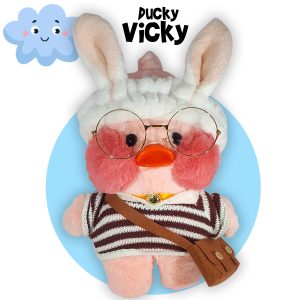 Ducky Vicky - Paper Duck Lalafanfan Eend Pluche Knuffel 30 cm