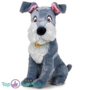 Lady en de Vagebond Pluche Knuffel Hond (Grijs) 36 cm