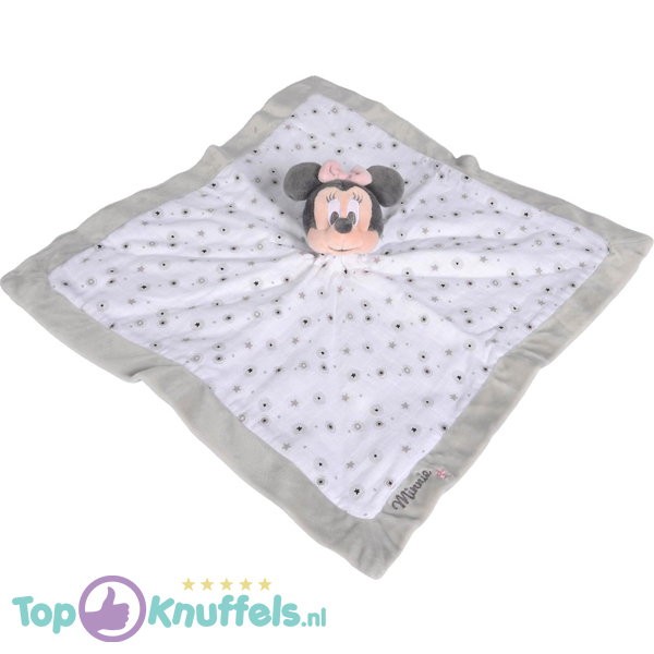 Minnie Mouse (Wit/Grijs) - Disney Baby Knuffeldoekje Pluche Knuffel 35 cm