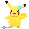 Pikachu met Blauw Bloementje - Pokémon Pluche Knuffel 23 cm