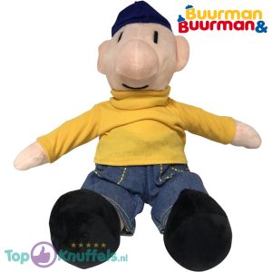 Buurman en Buurman Pluche Knuffel Geel Zittend 35 cm