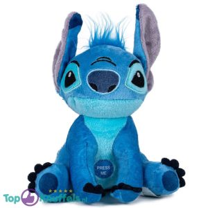 Disney Lilo & Stitch Pluche Knuffel (Blauw) + Geluid 17 cm