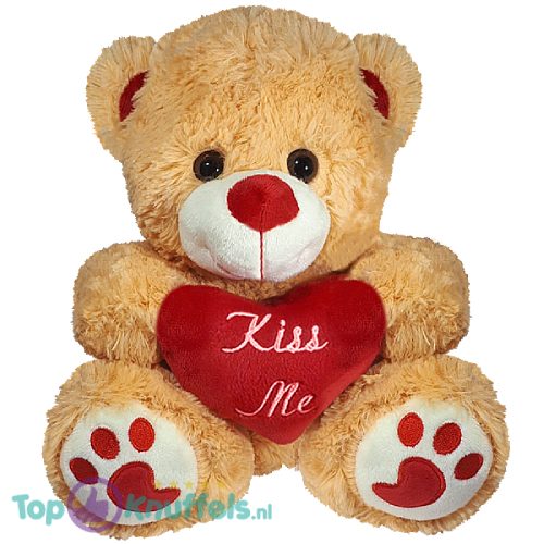 gesmolten patroon zien Valentijn Teddybeer met rood hart 32 cm kopen? Topknuffels.nl