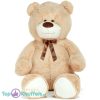 Teddybeer met Strik Pluche Knuffel (Lichtbruin) XXL 130 cm