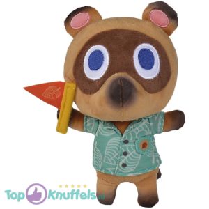 Tom Nook met Vlag - Animal Crossing Pluche Knuffel 25 cm