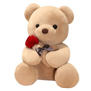 Teddybeer met Roos pluche knuffel Love Valentijn