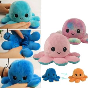 Octopus Mood Pluche Knuffel (Willekeurige Kleur) 15 cm