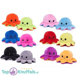 Octopus Mood Pluche Knuffel (3 stuks) (Willekeurige Kleur) 15 cm