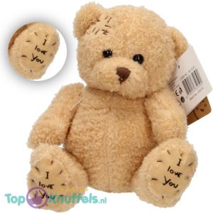 Teddybeer Pooky (Bruin) “I Love You” 17 cm