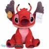 Disney Lilo & Stitch Leroy Pluche Knuffel (Rood) + Geluid 35 cm