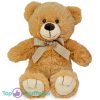 Teddybeer Bruin met Strik Goud 28 cm