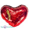 Hart met Glitters (Rood/Goud) Pluche Knuffel 20 cm